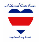 Costa Rica Flag Heart + Text Baby Doll T-Shirt