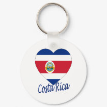 Costa Rica Flag Heart keychains by Vexillophile Costa Rica Flag Heart keychains