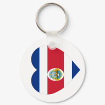 Costa Rica Flag Heart keychains by Vexillophile Costa Rica Flag Heart keychains
