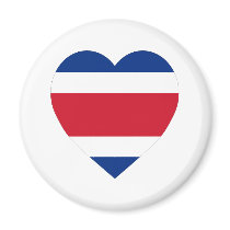 Costa Rica Flag Heart magnets by Vexillophile Costa Rica Flag Heart magnets