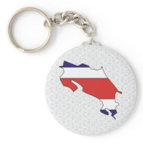 Costa Rica Flag Map full size Keychains