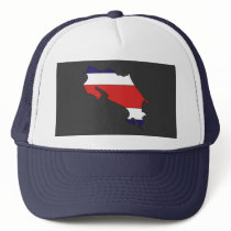 Costa Rica flag map Hats