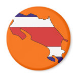 Costa Rica flag map magnets