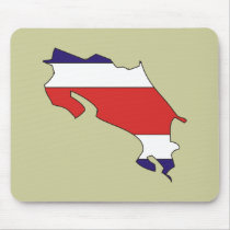 Costa Rica flag map mousepads
