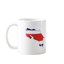 Costa Rica flag map Mug