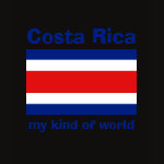 Costa Rica Flag Map Text Ladies Baby Doll