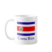 Costa Rica Flag Coffee Mugs