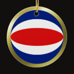 Costa Rica Fisheye Flag Ornament
