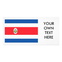 Costa Rica Flag Photo Card Template