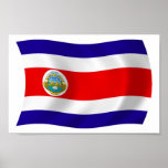 Costa Rica Flag Poster Print
