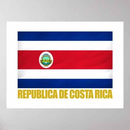 Costa Rica Flag Print | Zazzle