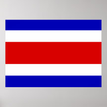 Costa Rica Flag Print