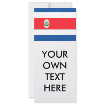 Costa Rica Flag Custom Rack Card