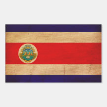 Costa Rica Flag Rectangle Sticker