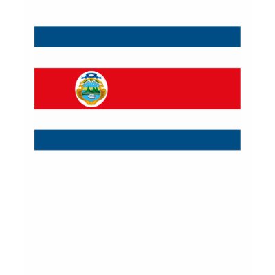 Costa Rica Flag T-shirt by FlagTshirts