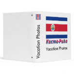 Costa Rica Flag with name in Russian binders