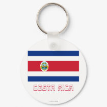 Costa Rica Flag with Name keychains by Vexillophile Costa Rica Flag with Name keychains