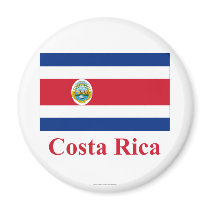 Costa Rica Flag with Name magnets by Vexillophile Costa Rica Flag with Name magnets
