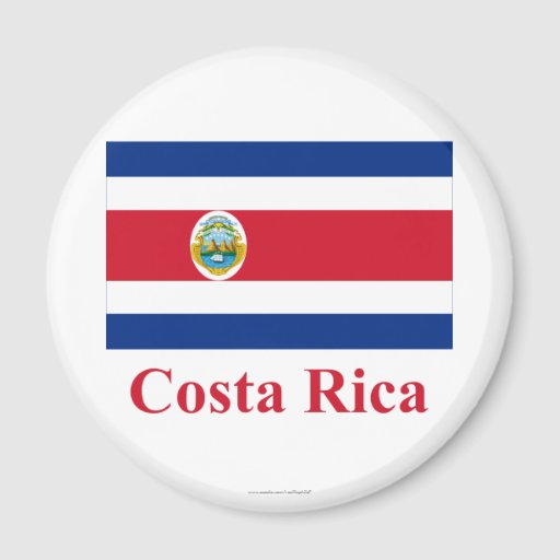 Costa Rica Flag with Name Refrigerator Zazzle