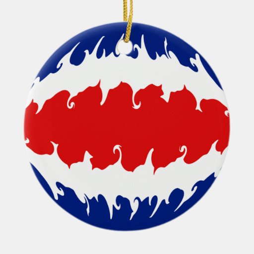 costa rica gnarly flag christmas tree ornament costa rica gnarly flag christmas tree ornament