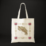 Costa Rica Map Flag Border Bag