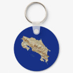 Costa Rica Map Keychain