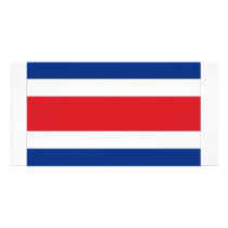 Costa Rica National Flag Photo Card Template