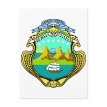 Costa Rica Official Coat Of Arms Heraldry Symbol Postcards