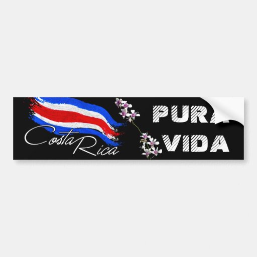 Costa Rica Pura Vida! Bumper Sticker | Zazzle