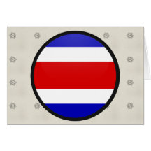 Costa Rica quality Flag Circle Greeting Card