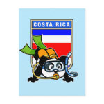 This cute panda loves to go scuba diving off the coast of Costa Rica! It has such beautiful coral reefs and marine life! Panda wears double tanks, a scuba mask & reg, and green fins. What a cutie! A great gift for any scuba diver who loves to go to Cost Rica.