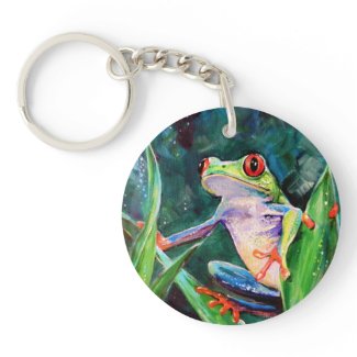 Costa Rica Tree Frog Acrylic Key Chains