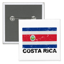 Costa Rica Vintage Flag Button