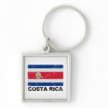 Costa Rica Vintage Flag Keychains