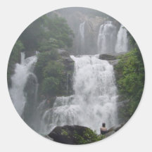 Costa Rica Waterfalls Round Sticker