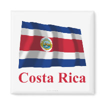 Costa Rica Waving Flag with Name magnets by Vexillophile Costa Rica Waving Flag with Name magnets