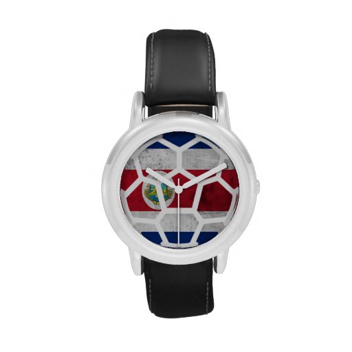 Costa Rica Kid's Black Leather Watch