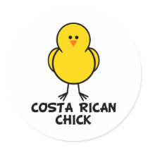 Costa Rican Chick stickers by chicktshirts8 Costa Rican Chick stickers