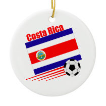 Costa Rican Soccer Team Christmas Tree Ornament ornament