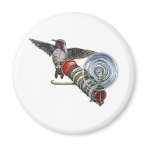 Costas Hummingbird at the Bird Feeder Fridge Magnet