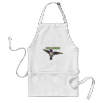 Costas Hummingbird with Banner aprons by tshirtdart Costas Hummingbird with Banner aprons