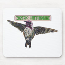 Costas Hummingbird with Banner mousepads