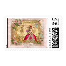 Costume Party Frency Style Postage Stamps