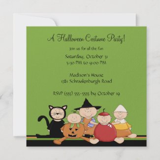 Costume Party Halloween Party Invitation invitation