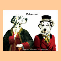 Costumed dalmation couple poster posters