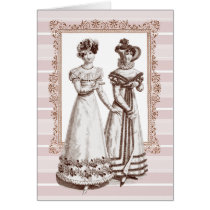 Costumes Parisiens 1821 Regency French Fashions Card