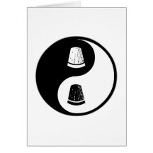 Costura de Yin Yang Tarjetas