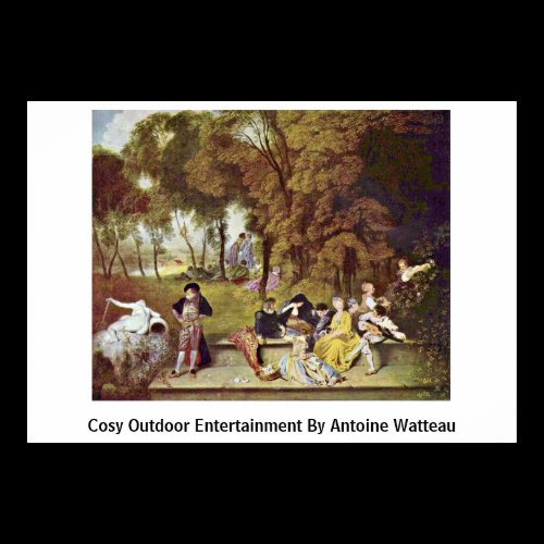 Cosy Outdoor Entertainment By Antoine Watteau Print