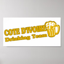 Cote D&Apos;Ivoire Drinking Team Poster
