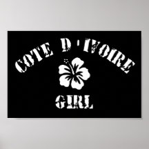 Cote D&Apos;Ivoire Pink Girl Poster